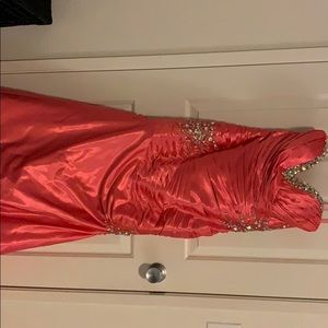Coral pink dress